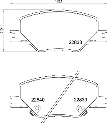 A.B.S. P 59 096 BREMBO Bremsbelagsatz, Scheibenbremse